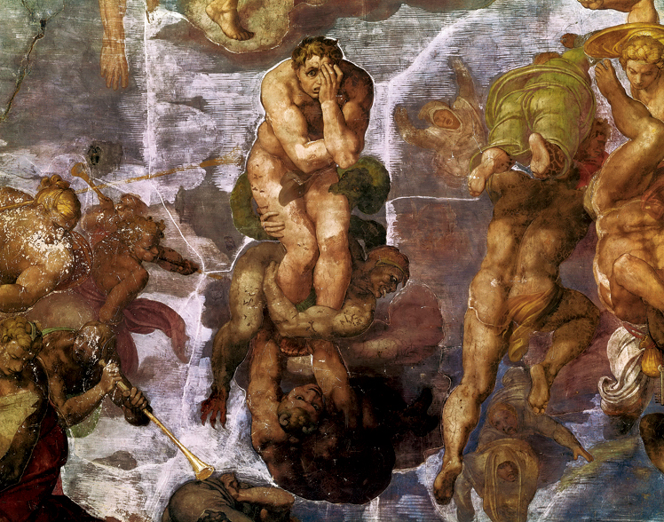  米开朗基罗·博那罗蒂 Michelangelo di Lodovico Buonarroti Simoni——最后的审判 局部 (2)